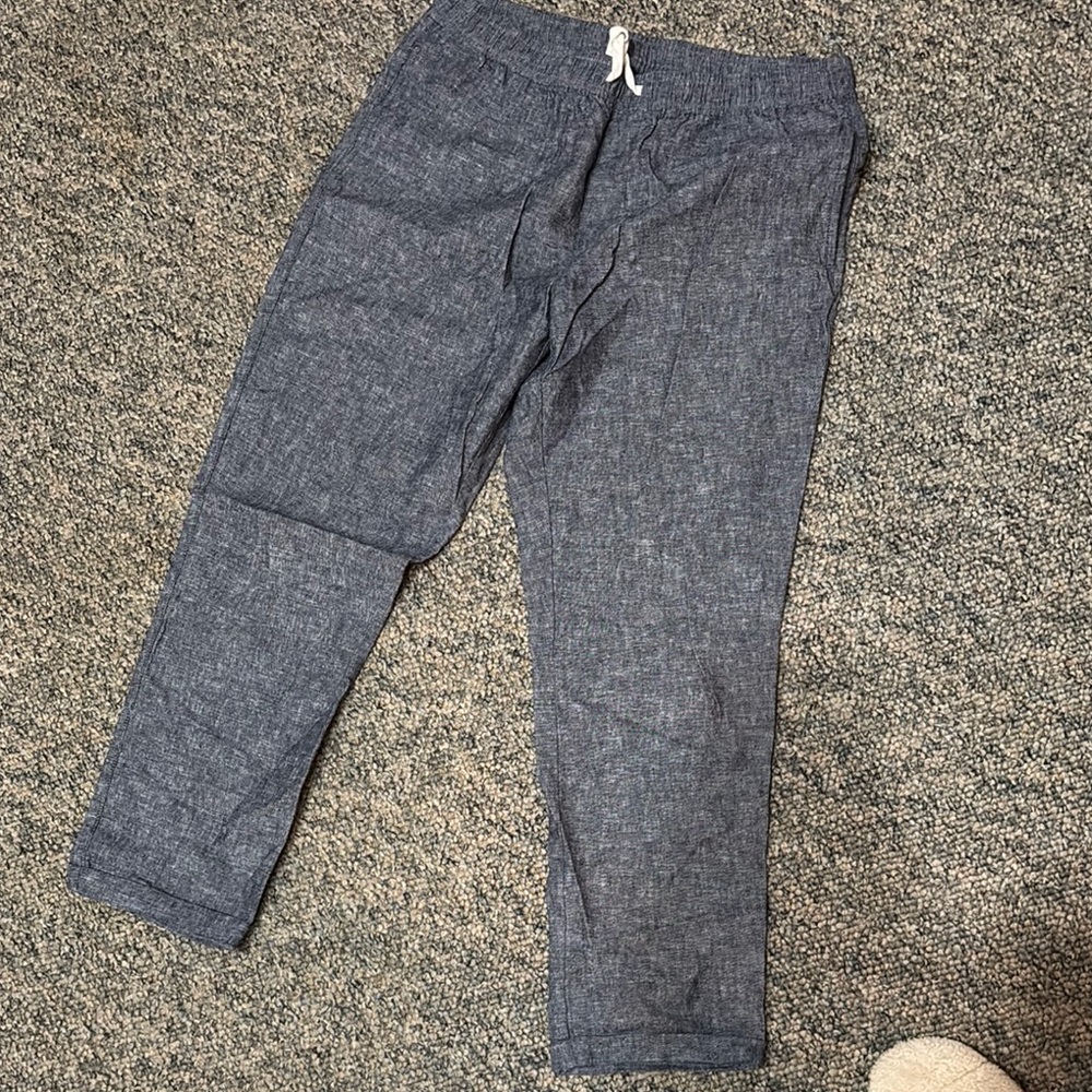 Unworn linen draw waist pant